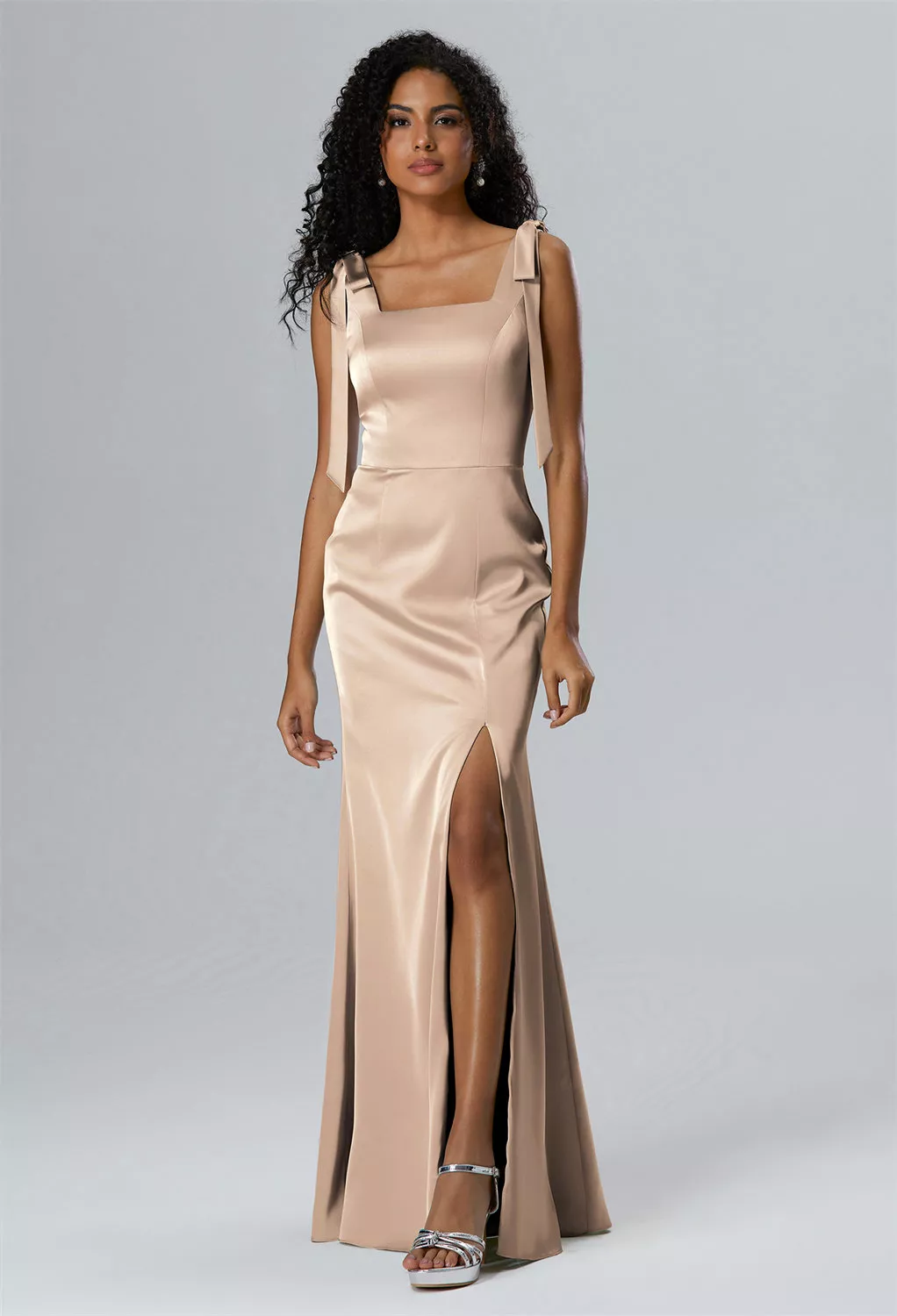 AW Natalie Taupe  Cocktail Wedding Guest Dresses